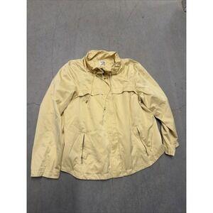 Zenergy Chico's Womens jacket size Medium 2 zip up lightweight yellow
